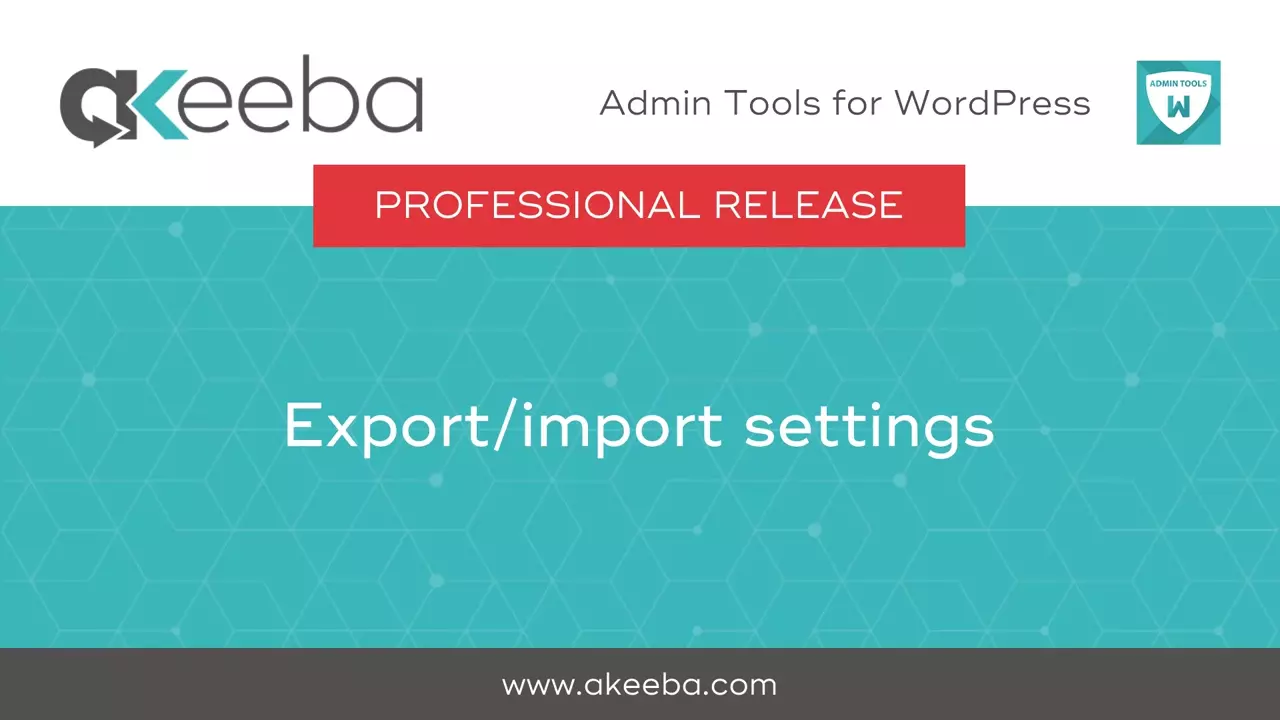 Export/import Settings