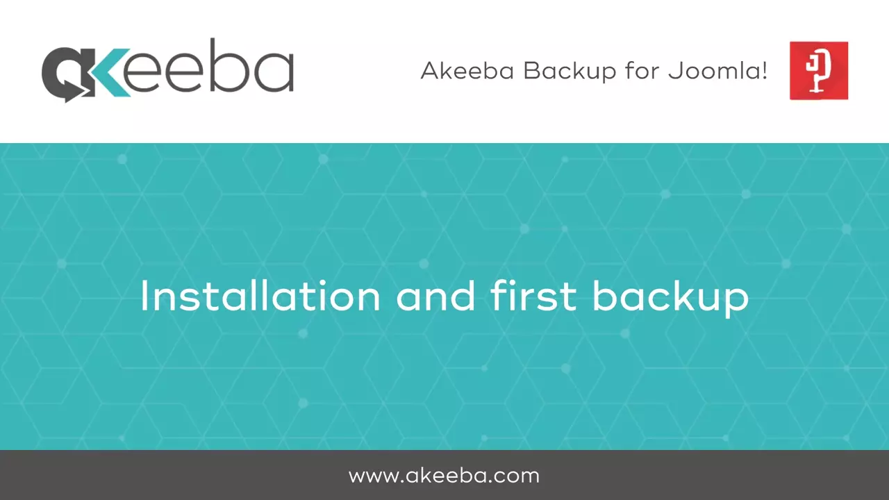 Installation and First Backup