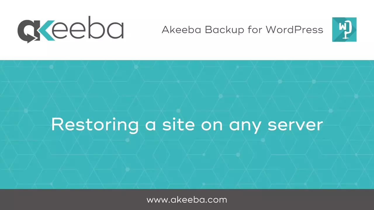 Restoring a Site on any Server