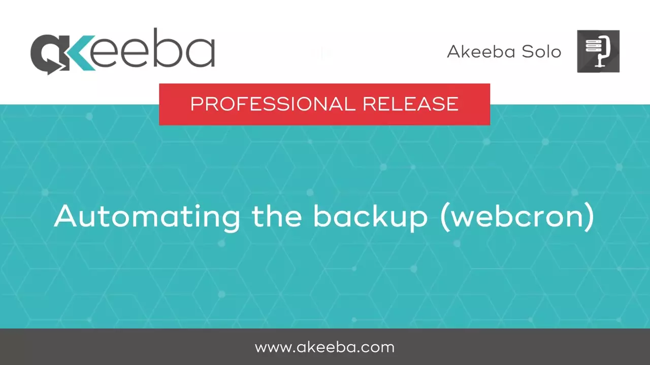 Automating the Backup (WebCron)