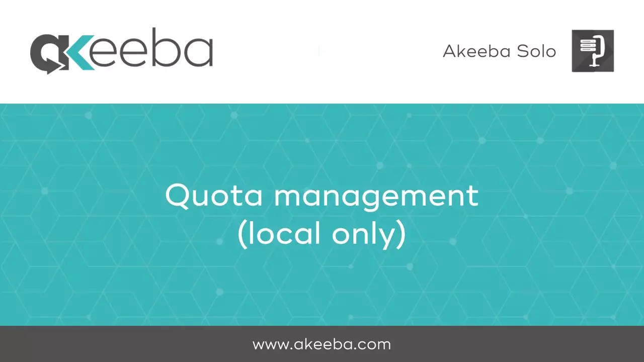 Quota Management (local storage)