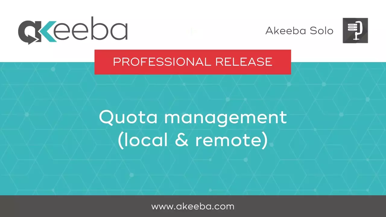 Quota Management (local and remote)